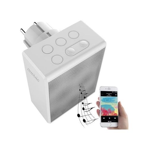 Radio secteur FM avec fonctions bluetooth et mains libres, blanc