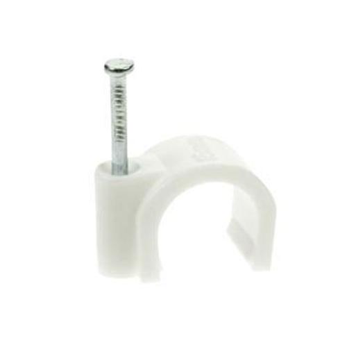 Clip de fixation rond blanc 6mm (100 pieces/boi?