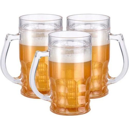 3 Chopes De Bière Rafraîchissantes À Double Paroi 0,3 Litre