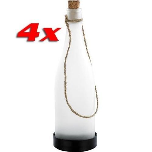 4 Bouteilles À Led Solaires - Blanc Chaud