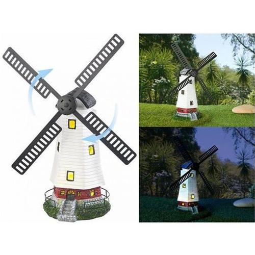 Moulin Décoratif Solaire À Led - 32 Cm 18,5 Cm