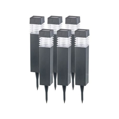 Bornes Lumineuses Solaires À Led Avec Capteur De Luminosité - Carrées - X6