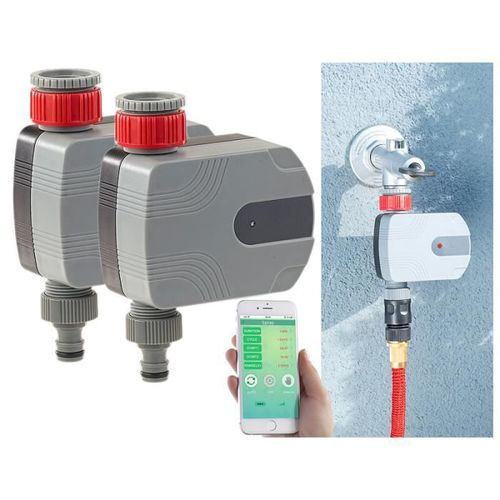 2 programmateurs d'arrosage avec bluetooth commandés par application