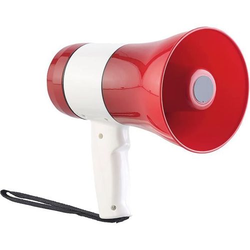 Mégaphone USB 20 W avec enregistreur vocal, sirène et lecteur MP3 / SD