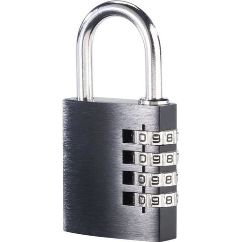 Cadenas à code 4 chiffres - en aluminium - 38 mm