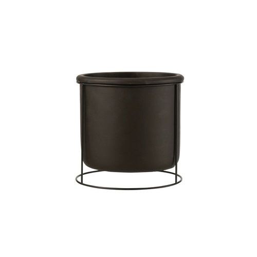 Cache-Pot En Céramique Noir 20x20x19.5 Cm
