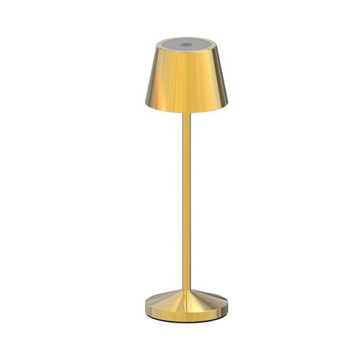 Lampe De Table Sans Fil Aluminium Or H20cm