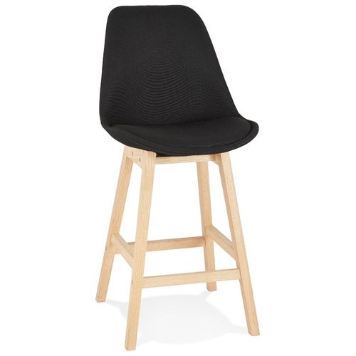 Tabouret Snack Mi-Hauteur 'teresa Mini' Style Scandinave En Tissu Noir