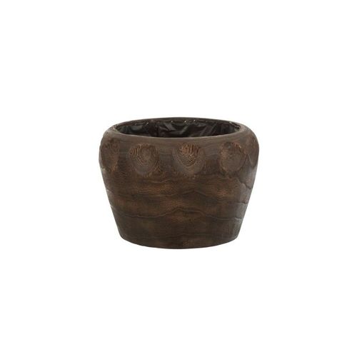 Cache-Pot En Bois De Paulownia Marron 35x35x23 Cm