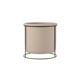 Cache-Pot En Céramique Gris 20x20x19.5 Cm