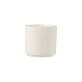 Cache-Pot En Céramique Blanc 14x14x13 Cm