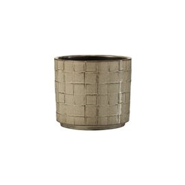 Cache-Pot En Céramique Gris 16.5x16.5x15 Cm