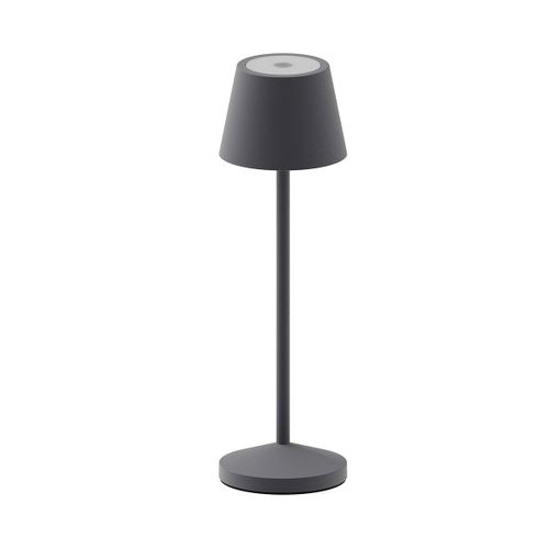 Lampe De Table Sans Fil Aluminium Gris Anthracite H25cm