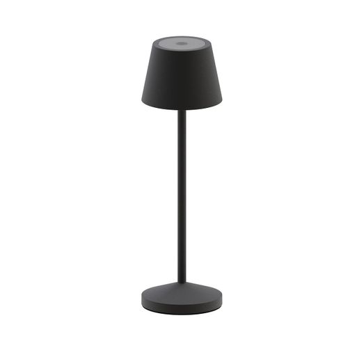 Lampe De Table Aluminium Noir H25cm