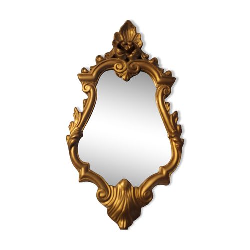 Miroir dor en bois style baroque dore