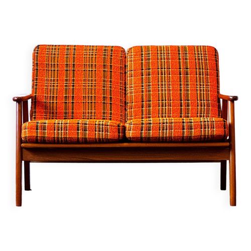 Canap En Teck Et Laine Danemark Annes 6070 Vintage Milieu Du Xxe Sicle Multicolore