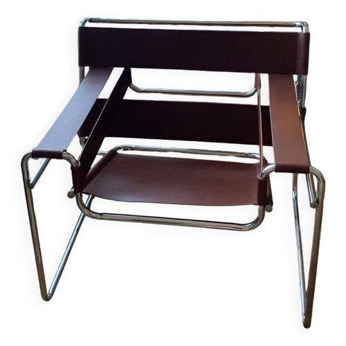 Fauteuil Wassily Marcel Breuer Marron