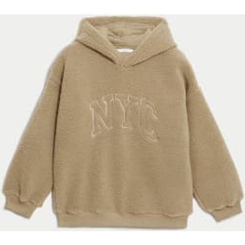 Sweat À Capuche Imitation Peau De Mouton Nyc (Du 6 Au 16 Ans) - Marron