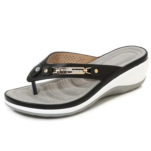 Sandales De Plage À L'offre Elles Compensées Pour Femmes",Pantoufles D'été,Chaussures À Glissière À Boutons En Métal,Plate-Forme Extérieure,Tongs De Loisirs,Nouvelle Mode,"2022