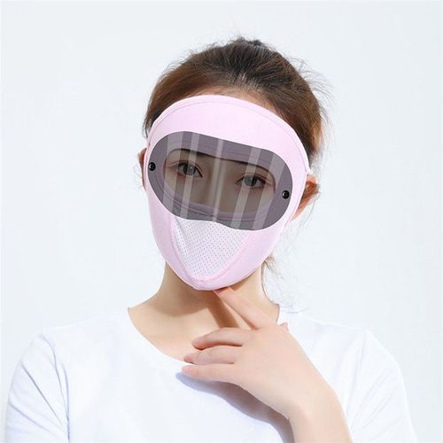 Masques De Protection Solaire Ice Injsunscreen Pour Femmes,Extérieur,Équitation,Respirant,Pare-Soleil Intégral,Anti-Poussière Et Uv,Masques En Maille,Été