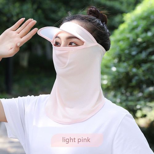 Masques De Protection Solaire Ice Injsunscreen Pour Femmes,Extérieur,Équitation,Respirant,Pare-Soleil Intégral,Anti-Poussière Et Uv,Masques En Maille,Été