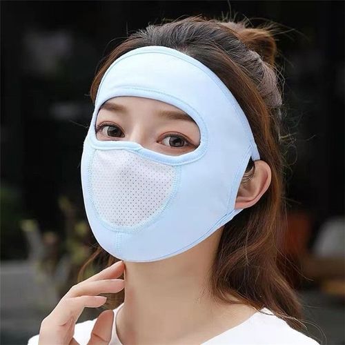 Masques De Protection Solaire Ice Injsunscreen Pour Femmes,Extérieur,Équitation,Respirant,Pare-Soleil Intégral,Anti-Poussière Et Uv,Masques En Maille,Été