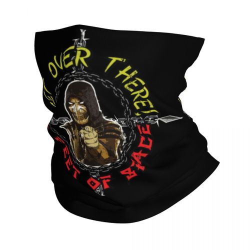 Écharpe De Protection Mortal Kombat Scorpion,Ontaribandana,Neck Gaclauv,Face Planchers F Cover,Ninja Game Cosplay Sauna Wear,Tube Balaclava