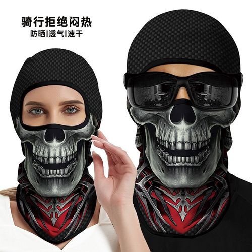 Masque De Moto Drôle 3d Pour Hommes,Couvre-Visage,Masque De Ski,Joker Skull,Cagoule,Équipement De Sauna,Randonnée En Plein Air,Écharpe De Cou De Camping,Gaclabandana