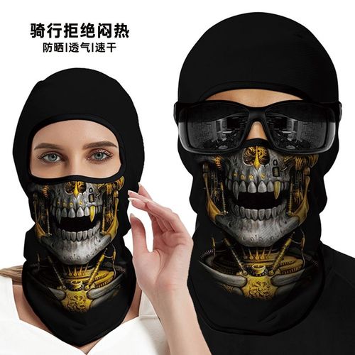 Masque De Moto Drôle 3d Pour Hommes,Couvre-Visage,Masque De Ski,Joker Skull,Cagoule,Équipement De Sauna,Randonnée En Plein Air,Écharpe De Cou De Camping,Gaclabandana