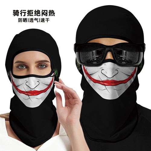 Masque De Moto Drôle 3d Pour Hommes,Couvre-Visage,Masque De Ski,Joker Skull,Cagoule,Équipement De Sauna,Randonnée En Plein Air,Écharpe De Cou De Camping,Gaclabandana