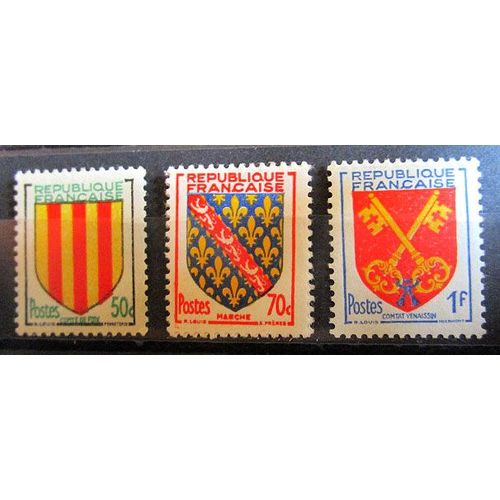 1955. F1044;F1045;F1047: Emblèmes De Provinces.