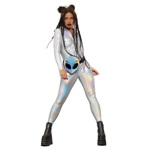 Combinaison Holographique Brillante Femme - Taille: S
