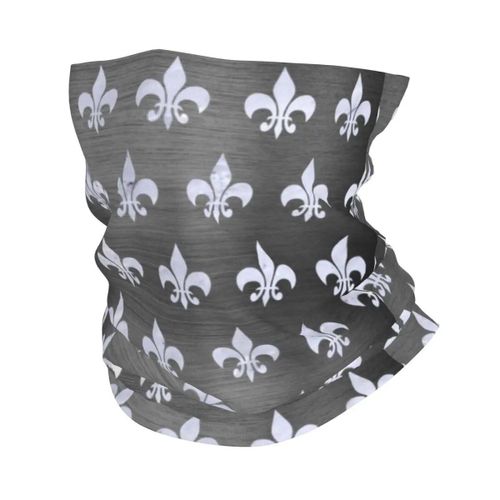 Foulard Rond Fleur De Lys Doré Et Bleu Royal,Cagoule,Bandana,Écharpe De Cou,Chauffe-Ski,Cyclisme,Fleur De Lys,Fleur De Lys