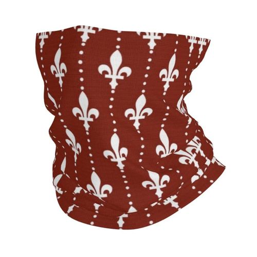 Foulard Rond Fleur De Lys Doré Et Bleu Royal,Cagoule,Bandana,Écharpe De Cou,Chauffe-Ski,Cyclisme,Fleur De Lys,Fleur De Lys