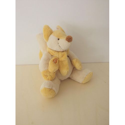 Doudou Peluche Renard Jaune Blanc Prémaman