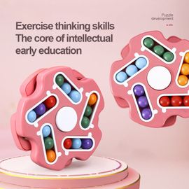 Magic Beans Finger Anti-Stress Puzzle Stress Relief Toys, 3d Iq Puzzle Enfants Adultes - Rouge