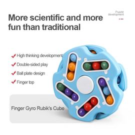 Magic Beans Rotating Finger Jouet Anti-Stress  3d Iq Puzzle - Bleu