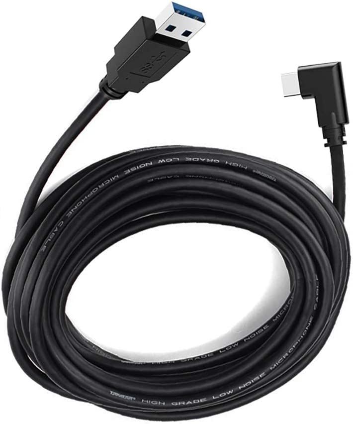 Câble USB C Link de 2,1 m, compatible avec Oculus Link Cable compatible pour Quest 1/2 vers A Gaming PC, câble de casque de réalité virtuelle pour PC Gaming, USB 3.2 Gen 1 5 Gbps/3 A