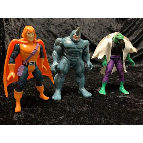 Vintage - Lot - Hobgoblin - Rhino - Lizard - Spider Man Animated Series - 90's - Toybiz - Toy Biz