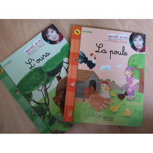 Lot De 2 Livres Avec Cd Marlène Jobert L'ours Et La Poule