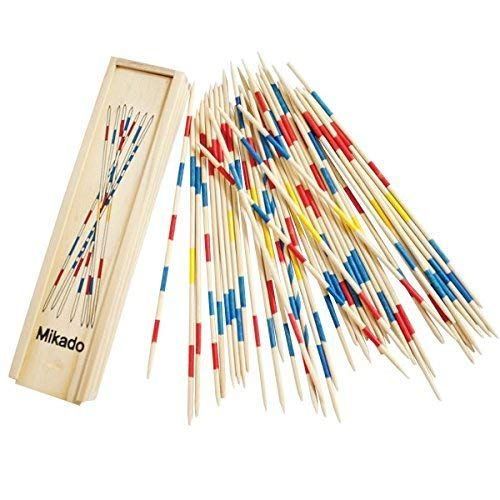 Mikado En Bois 31 Pick-Up Sticks Family Fun Intérieur Jeu De Société Pour Adultes Et (5 Ans Au-Dessus
