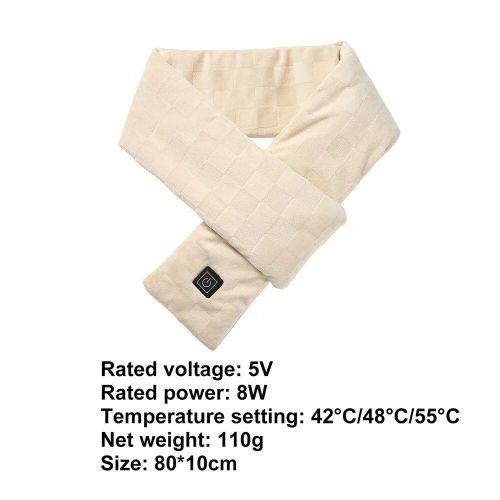Écharpe Chauffante Électrique Avec Contrôle De La Chaleur,Cache-Cou Métropolitain,Couverture De Cou,Cyclisme,Camping,Randonnée,Charge Usb,3 Vitesses,Hiver