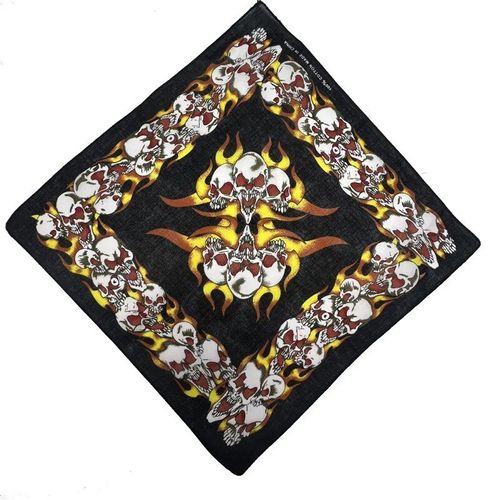 Foulards De Randonnée Tête De Mort,Bandana En Coton D'extérieur,Écharpe De Cou De Course,Cagoule De Cyclisme,Masque De Pêche,Vêtements De Sauna Hip Hop