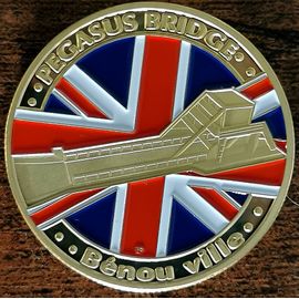 Médaille Pegasus Bridge D-Day Débarquement 6 Juin 1944 Normandie Ø41mm