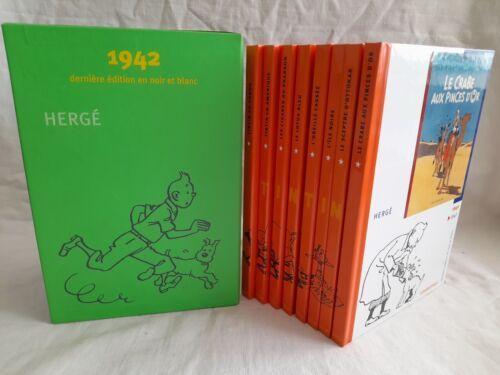 HERGE TINTIN 1942 DERNIERE EDITION EN NOIR ET BLANC COFFRET DE 8