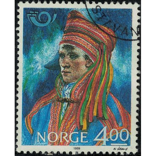 Norvège 1989 Oblitéré Used Costume Traditionnel De Kautokeino Y&t No 975 Su