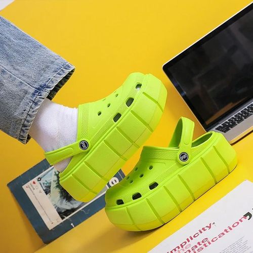 Pantoufles À Plateforme Pour Femmes",Sandales D'été À Semelles Compensées De 6cm,Sabots D'extérieur Pour Dames,Diapositives De Plage De Rue Épaisses,Tongs Pour Filles,"Chaussures De Jardin