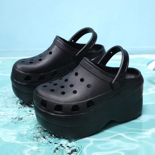Sandales Super Hautes De 10cm Pour Femmes' Pantoufles D'été Sandales Plateforme Extérieur 2 Optiques Pantoufles De Plage De Rue Tongschaussures De Jardin