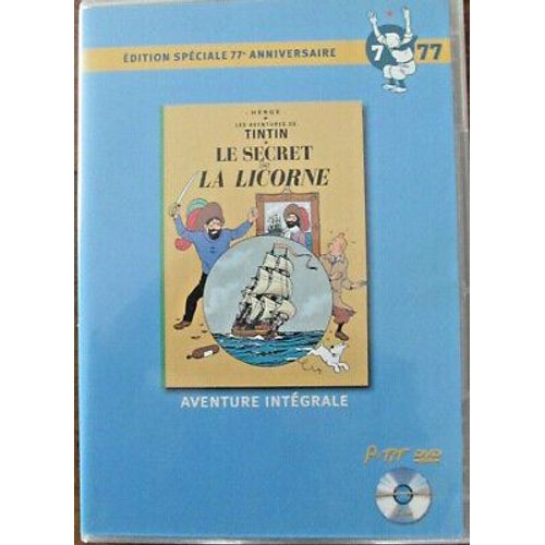 Les Aventures De Tintin Le Secret De La Licorne Édition Spéciale 77e Anniversaire P’Tit Dvd 9 Simple Face 