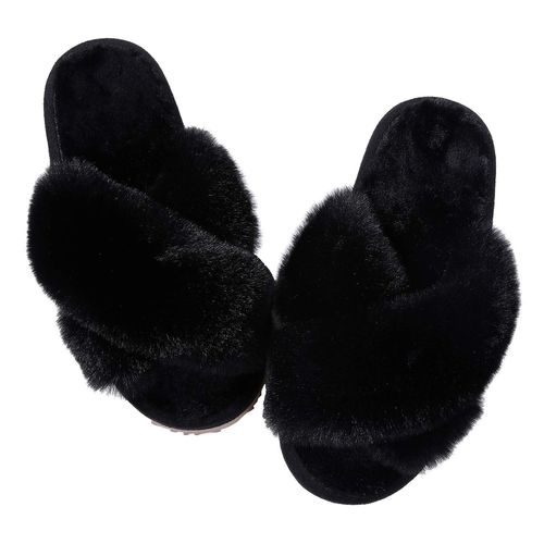 Shevalues-Pantoufles De Fourrure D'intérieur Pour Femmes",Toboggans En Fourrure Moelleux Pour La Maison,Tongs Parker Ouvertes À Bande Croisée,Chaussures De Chambre Pour Femmes,"Mode D'hiver